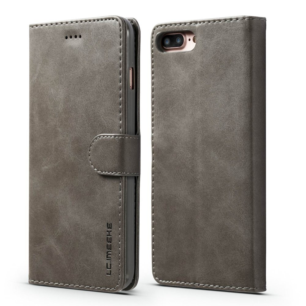 Met pensioen gaan Nadeel uitslag Luxe Book Case iPhone 8 Plus / 7 Plus Hoesje - Grijs | GSM-Hoesjes.be