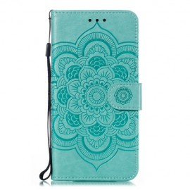 Bloemen Book Case - Samsung Galaxy A20e Hoesje - Cyan