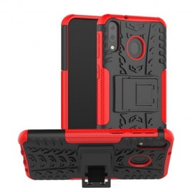 Rugged Kickstand Back Cover - Samsung Galaxy M20 (Power) Hoesje - Rood