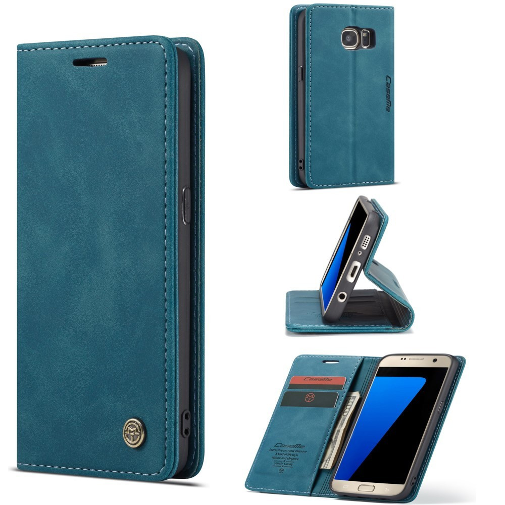 Algebraïsch begaan Schat CaseMe Book Case - Samsung Galaxy S7 Hoesje - Blauw | GSM-Hoesjes.be