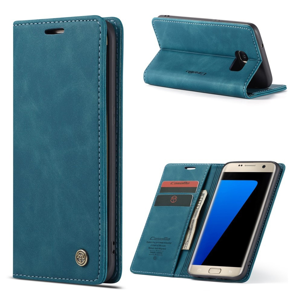 schattig Raadplegen werk CaseMe Book Case - Samsung Galaxy S7 Edge Hoesje - Blauw | GSM-Hoesjes.be
