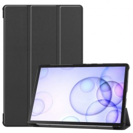 Tri-Fold Book Case met Wake/Sleep - Samsung Galaxy Tab S6 Hoesje - Zwart