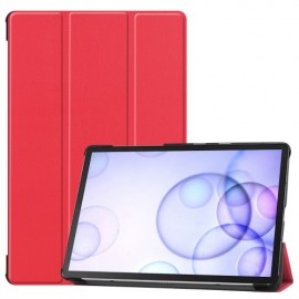 Tri-Fold Book Case met Wake/Sleep - Samsung Galaxy Tab S6 Hoesje - Rood