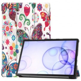 Tri-Fold Book Case met Wake/Sleep - Samsung Galaxy Tab S6 Hoesje - Vlinders