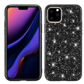 Glitter Back Cover - iPhone 11 Hoesje - Zwart