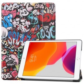 Tri-Fold Book Case met Wake/Sleep - iPad 10.2 Hoesje - Graffiti