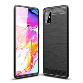 Armor Brushed TPU Back Cover - Samsung Galaxy A51 Hoesje - Zwart