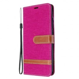 Denim Book Case - Xiaomi Mi Note 10 Hoesje - Roze