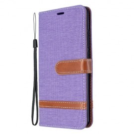 Denim Book Case - Xiaomi Mi Note 10 Hoesje - Lila
