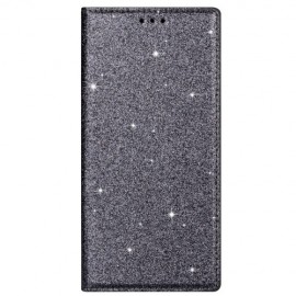 Glitter Book Case - Samsung Galaxy S20 Hoesje - Grijs