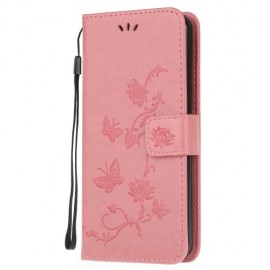 Bloemen & Vlinders Book Case - Samsung Galaxy S20 Hoesje - Pink