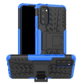 Rugged Kickstand Back Cover - Samsung Galaxy S20 Hoesje - Blauw