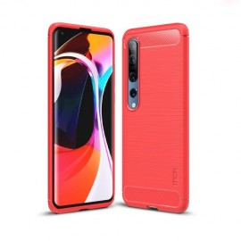 Armor Brushed TPU Back Cover - Xiaomi Mi 10 Pro Hoesje - Rood