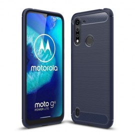 Armor Brushed TPU Motorola Moto G8 Power Lite Hoesje - Blauw