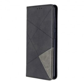 Geometric Book Case Samsung Galaxy A41 Hoesje - Zwart