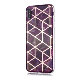 Coverup Marble Design TPU Back Cover - iPhone X / Xs Hoesje - Violet
