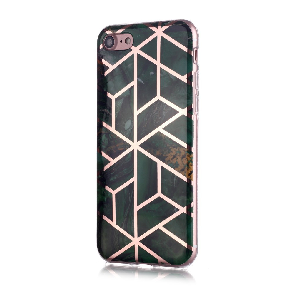 condensor Portier Victor Coverup Marble Design TPU Back Cover - iPhone SE (2022 / 2020) / 8 / 7  Hoesje - Emerald Green | GSM-Hoesjes.be