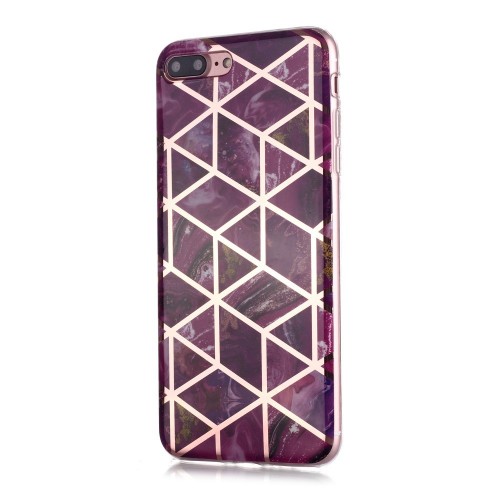 Marble Design TPU iPhone 8 Plus / 7 Plus Hoesje - Violet GSM-Hoesjes.be