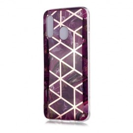 Coverup Marble Design TPU Back Cover - Samsung Galaxy A20e Hoesje - Violet