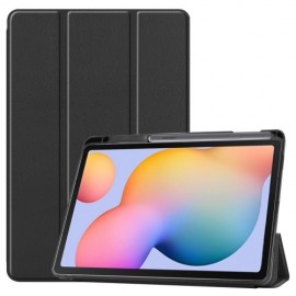 Tri-Fold Book Case met Wake/Sleep - Samsung Galaxy Tab S6 Lite Hoesje - Zwart