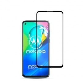 Full-Cover Screen Protector - Tempered Glass - Motorola Moto G8 Power - Zwart